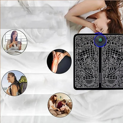 EMS Microcurrent Massage Foot Massager Pad Feet Muscle Stimulator Improve Blood Circulation Relieve Pain Foot Massage Mat